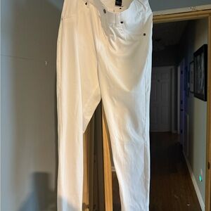 White High-Waisted Pants